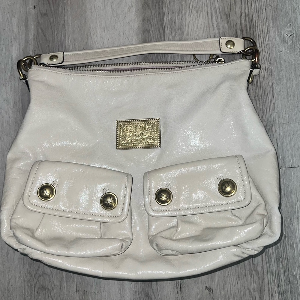 Coach Poppy Offwhite Hobo Shoulder Bag